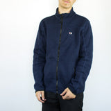 Vintage Champion full zip fleece sweatshirt hoodie jumper sweater pullover in blue