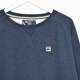 Vintage Fila longsleeve tee pullover sweatshirt in dark blue