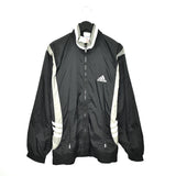 Vintage Adidas zip up tracksuit track jacket trackie sweater jumper sweatshirt pullover long sleeve in black and white