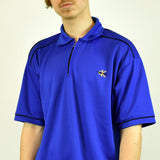 Vintage Calvin Klein zip up polo shirt t-shirt pullover in navy blue
