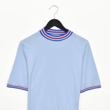 Vintage Get up t-shirt tee blouse top in light blue