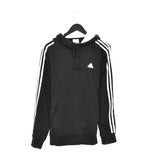 Vintage Adidas hoodie pullover sweatshirt windbreaker fleece track jacket in black and white