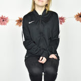 Cute sporty Nike fleece track jacket hoodie jumper sweater top cardigan pullover in black and white