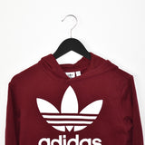 Vintage Adidas hoodie long sleeve sweatshirt jumper in maroon