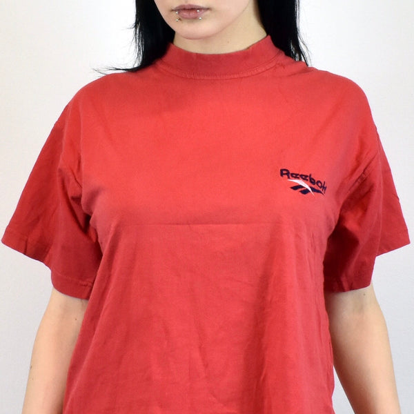 Vintage Reebok t-shirt top blouse tee in red