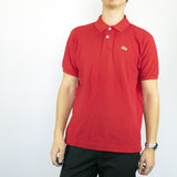 Vintage Lacoste polo shirt t-shirt pullover in red