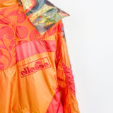 Vintage Ellesse windbreaker tracksuit track jacket trackie sweater jumper pullover sweatshirt long sleeve in bright orange