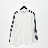 Vintage Adidas quarter zip up jumper hoodie pullover sweatshirt windbreaker track jacket in white and black