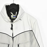 Vintage Helly Hansen jacket bomber zip up track jacket windbreaker sweatshirt longsleeve tee pullover jumper in milky white/grey