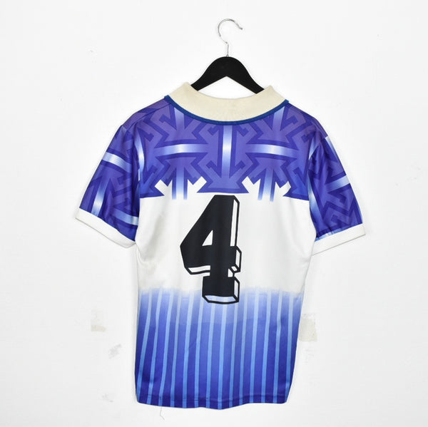 Vintage lotto polo sport shirt short sleeve t-shirt tee blouse top in blue and white