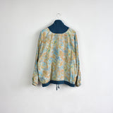 Vintage Ellesse windbreaker jacket bomber zip up track jacket fleece sweatshirt longsleeve tee pullover jumper in lighter blue, green and yellow