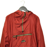 Vintage quarter zip up windbreaker fleece track jacket bomber jacket in red
