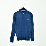 Vintage GANT polo button up thin material longsleeve tee pullover sweatshirt in blue