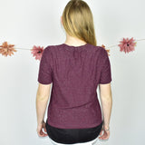 Super cute Twiggy top t-shirt crop top in purple