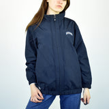 Vintage Reebok windbreaker fleece pullover in navy blue