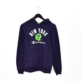 Vintage Adidas hoodie pullover sweatshirt windbreaker fleece track jacket in dark blue and green