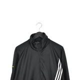 Vintage Adidas zip up tracksuit trackie jumper windbreaker sweater pullover long sleeve jacket in black with white stripes