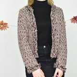 Vintage colourful Liv Collection blazer coat jumper sweater top cardigan pullover in white pink black and green