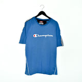Vintage Champion t-shirt top blouse tee in cyan