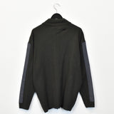 Vintage Lacoste bomber jacket zip up track jacket windbreaker sweatshirt longsleeve tee pullover jumper in dark grey