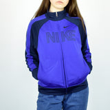 Vintage Nike tracksuit track jacket fleece windbreaker in purple