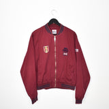 Vintage Ionsdale bomber jacket zip up track jacket windbreaker sweatshirt longsleeve tee pullover jumper maroon