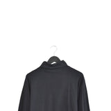 Vintage Kappa turtleneck jumper pullover sweatshirt windbreaker fleece track jacket in black