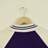 Vintage Converse All Star bomber jacket fleece windbreaker in purple and white