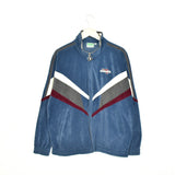 Vintage Diadora velvet tracksuit trackie jacket zip up sweater in dark blue