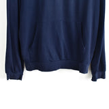 Vintage Kappa hoodie pullover sweatshirt windbreaker fleece track jacket jumper in dark blue and white