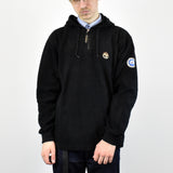 Vintage Napapijri half zip hoodie jumper sweater pullover sweatshirt in black