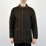Vintage Burberry coat in dark green and brown