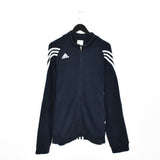 Vintage Adidas zip up sweatshirt longsleeve tee pullover jumper in dark blue and white