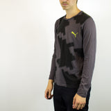 Vintage Puma sweatshirt jumper sweater pullover hoodie in gray and black