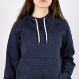 Vintage Champion hoodie jumper sweater pullover sweatshirt in black