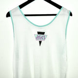 Vintage Asics sleeveless t-shirt top blouse tee in white