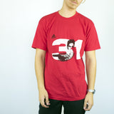 Vintage Adidas t-shirt top blouse tee in red