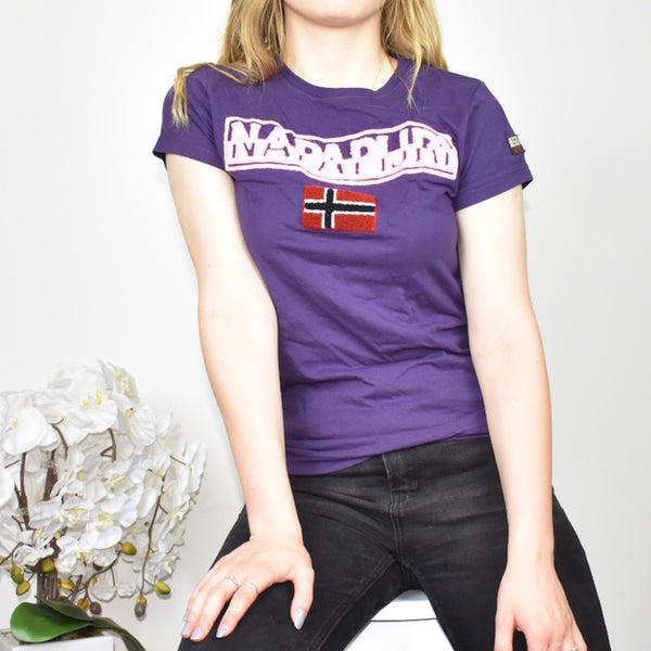 Cute Napapijri top sweater t-shirt blouse in purple