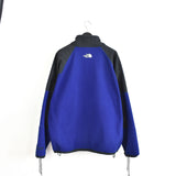 Vintage The North Face zip up tracksuit fleece track jacket trackie sweater windbreaker jumper sweatshirt pullover long sleeve in blue and black.