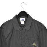 Vintage Adidas polo shirt short sleeve top in dark grey