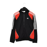Vintage Adidas windbreaker fleece track jacket bomber jacket in red and black