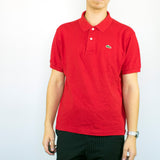 Vintage Lacoste 90s style polo shirt t-shirt pullover in red