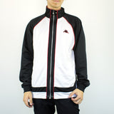 Vintage Kappa tracksuit track jacket fleece windbreaker in white and black