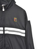Vintage Nike zip up tracksuit track jacket trackie sweater windbreaker jumper sweatshirt pullover long sleeve in black and white
