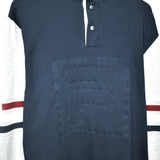 Vintage Fila quarter zip button up sweater jumper sweatshirt pullover long sleeve tracksuit trackie jacket in dark blue and grey