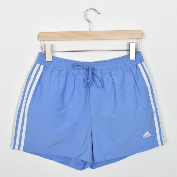 Vintage Adidas shorts trousers joggers bottoms pants in light blue