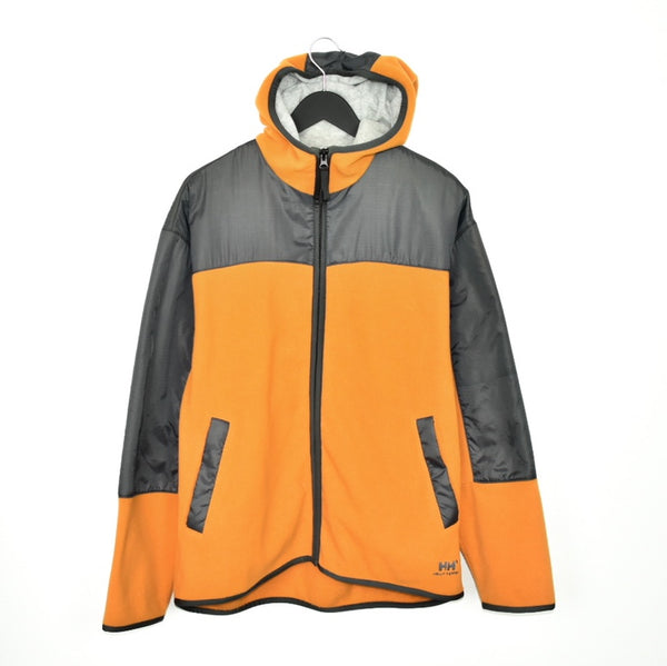Vintage Helly Hansen windbreaker trench puffer jacket track coat in dark grey and orange