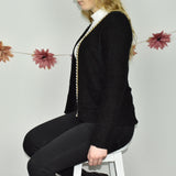 Cute fuzzy Vero Moda blazer cardigan jumper sweater top pullover in black