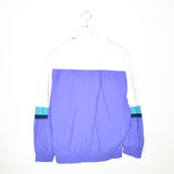 Vintage Asics zip up tracksuit track jacket trackie sweater jumper sweatshirt pullover long sleeve in white purple cyan and black