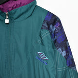 Vintage Umbro jacket coat track jacket longsleeve tee pullover windbreaker sweatshirt in dark green
